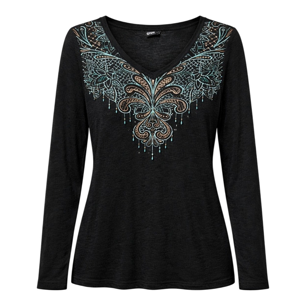 Y2K Cruel Girl Rocker Grunge Long Sleeve Top Womens Size XXL Whimsigoth Festival